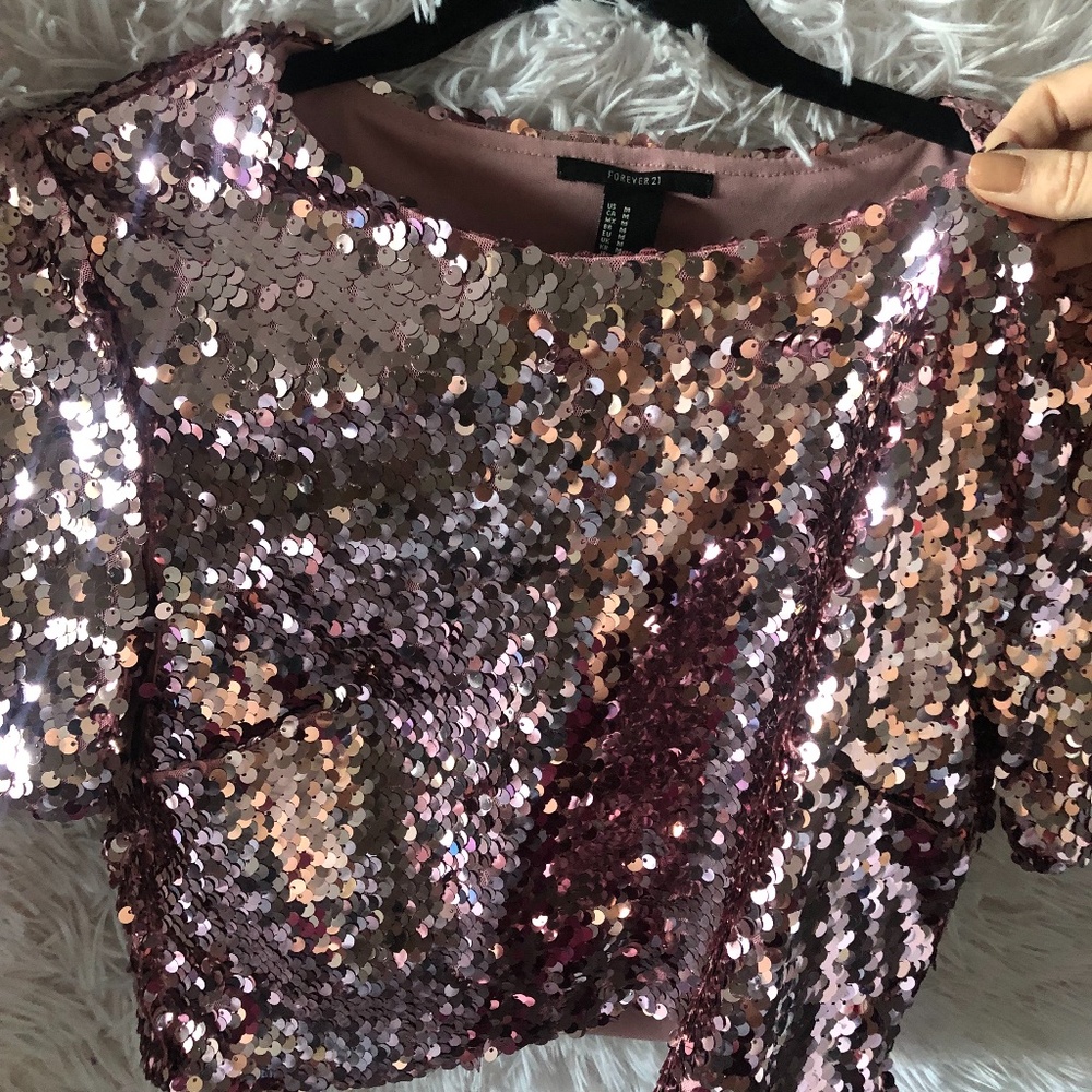Forever 21- Pink Sequin Shirt